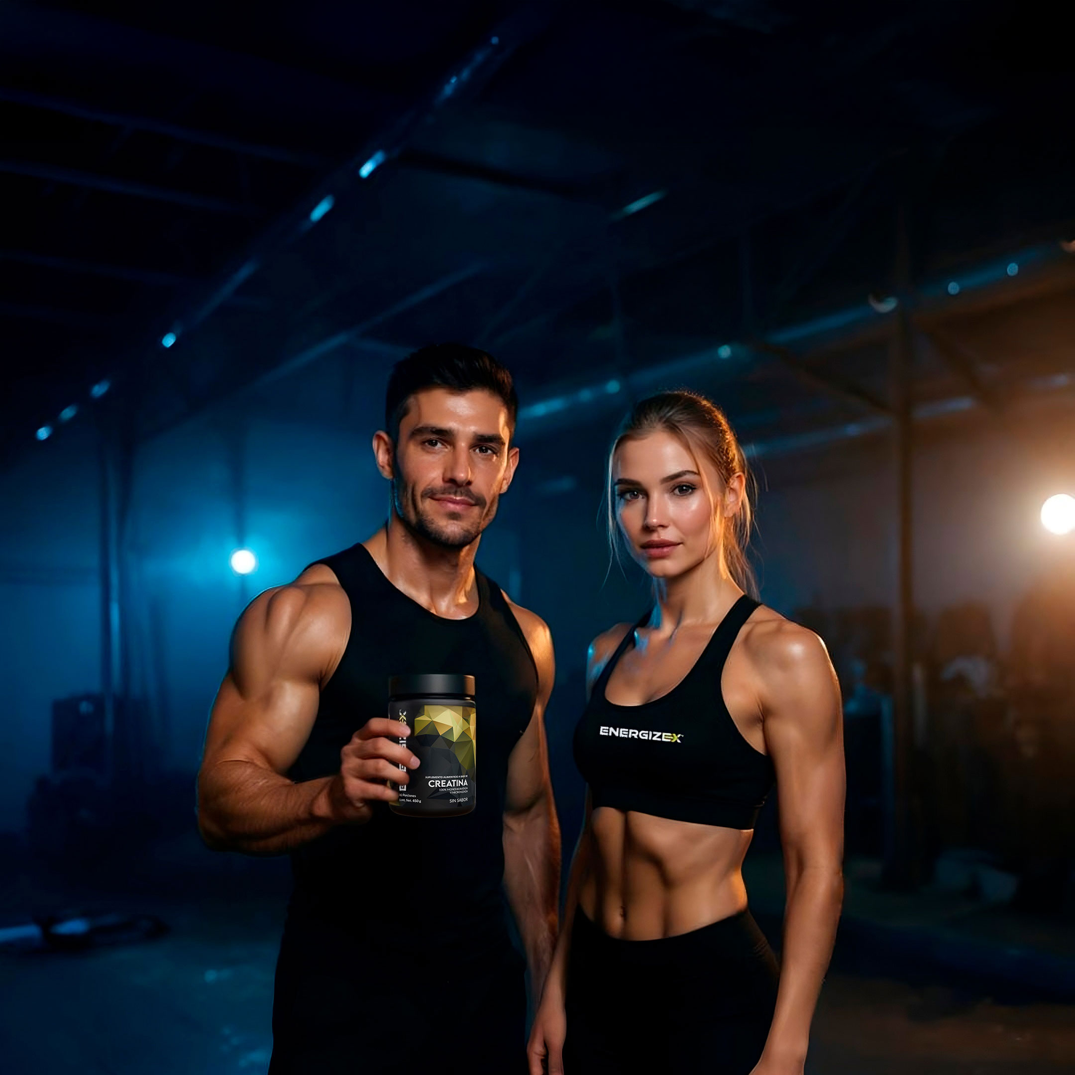 Hombre levantando pesas en el gimnasio